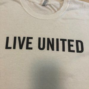 LIVE UNITED White T-Shirt XL